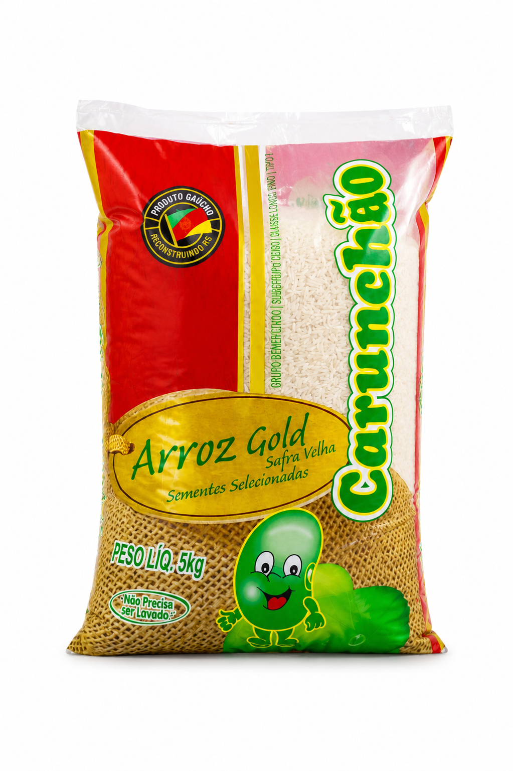 Embalagem de Arroz Carunchão Gold Premium 5 kg