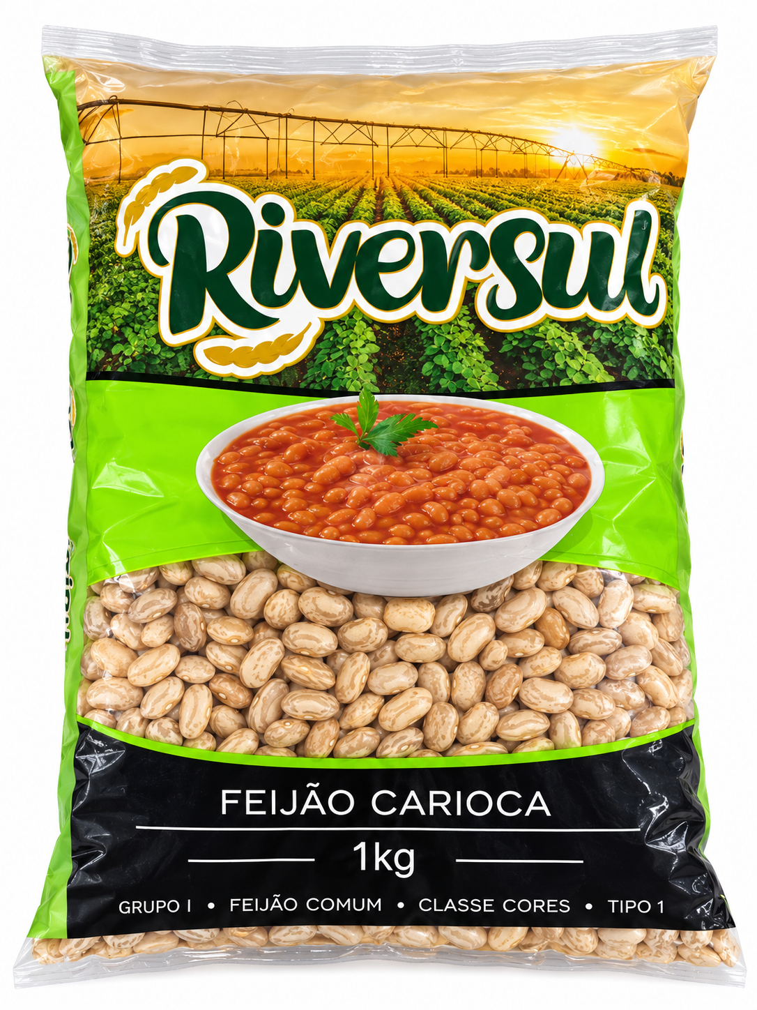 Embalagem de Feijão Carioca Riversul 1 kg