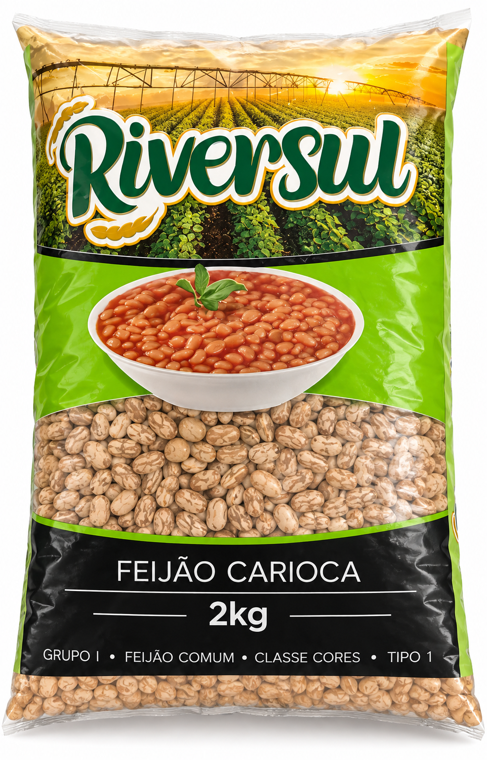 Embalagem de Feijão Carioca Riversul 2 kg