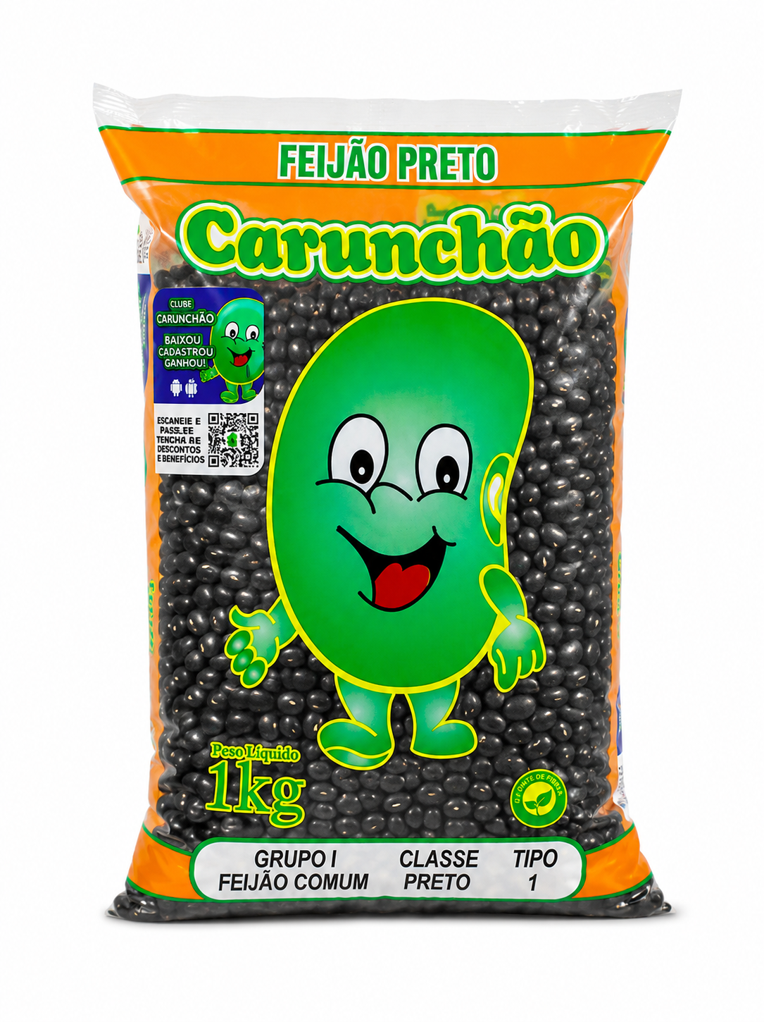 Embalagem de Feijão Preto Carunchão 1 kg